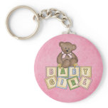 Girl Bear  Baby Blocks keychains