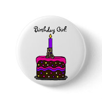 Girl bear on birthday cake - Customised