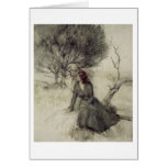 Girl Beside a Stream Greeting Cards