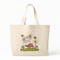 Girl Birthday Bugs Canvas Bags