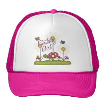 Girl Birthday Bugs Hats
