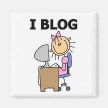 Girl Blogger Tshirts and Gifts Fridge Magnet