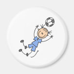 Girl Blue Soccer Uniform Refrigerator Magnets