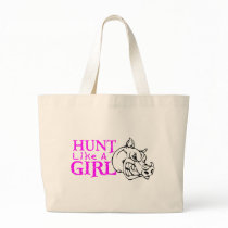GIRL BOAR HUNTING TOTE BAG