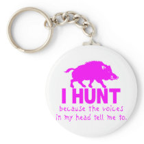 GIRL BOAR HUNTING KEYCHAINS