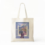 Girl by window bags