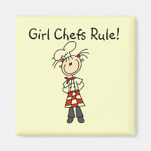 Girl Chefs Rule Refrigerator Magnets