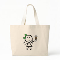 Girl & Coffee Tote Bag