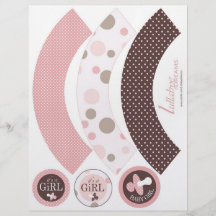 Girl Cupcake Wrapper Personalized Flyer