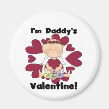 Girl Cupid Daddy's Valentine Tshirts Fridge Magnet