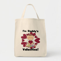 Girl Cupid Daddy's Valentine Tshirts Tote Bag