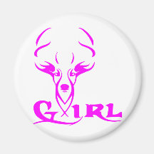 GIRL DEER HUNTER REFRIGERATOR MAGNETS