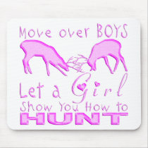 GIRL DEER HUNTING MOUSEPADS