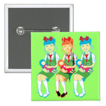 Girl Doctors and Dolls Button