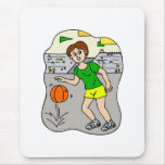 Girl dribbling ball