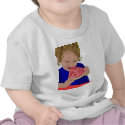 Girl eating Watermelon t-shirts