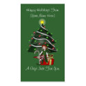 Girl Elf Present Christmas Holiday Gift Card Tag business cards