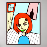 Girl Face Bottle posters