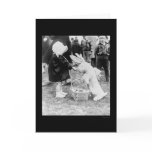 Girl Feeding the Easter Bunny 1929 cards