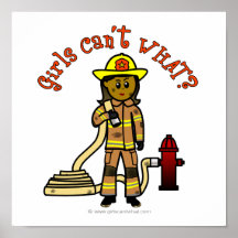 Girl Firefighter Posters