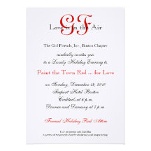 Girl Friends Night Out Invitations Red 2