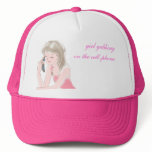 girl gabbing on the cell-phone hats