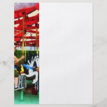 Girl Getting on Merry-Go-Round Personalized Flyer