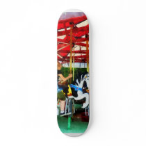 Girl Getting on Merry-Go-Round