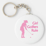 Girl Golfers Rule Key Chain