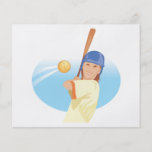 girl hitting softball vector illustration flyer