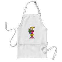 Girl Holding Christmas Tree 2 Aprons