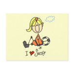 Girl I Love Soccer T-shirts and Gifts postcards