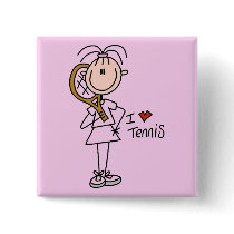 Girl I Love Tennis Tshirts and Gifts Pin