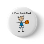 Girl I Play Basketball Buttons