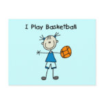 Girl I Play Basketball Tshirts and Gifts postcards