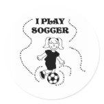 Girl I Play  Soccer stickers