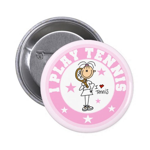 Girl I Play Tennis Tshirts and gifts Pinback Button