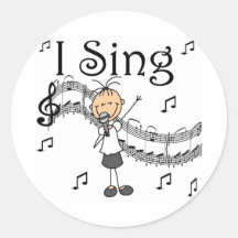 Girl I Sing Stickers Sticker
