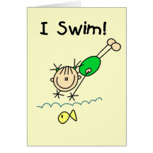 Girl I Swim T-shirts and Gifts Greeting Cards