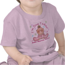 GIrl I'm One Today Personalised Birthday Tshirt