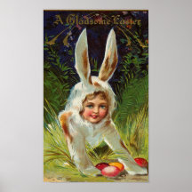 Girl In Bunny Costume Poster