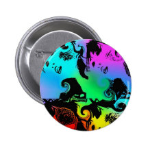 girl in colours pinback button