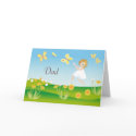 girl in garden for her Dad cards