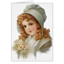 Girl in Green Bonnet Cards