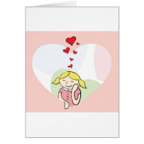 Girl in love cards