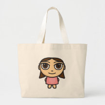 Girl in Pink-Brunette-Brown Eyes Bag