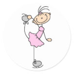Girl In Pink Ice Skater Sticker