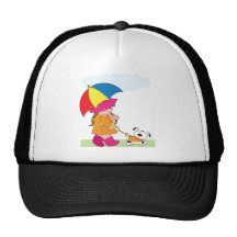 Girl in Rain Hat