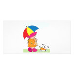 Girl in Rain photo cards