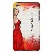 Girl in red dress iPod touch Case-Mate case